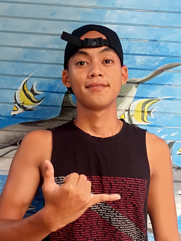 Komang new staff Logistics of the Dive Resort Amed White Sand Divers in BALI